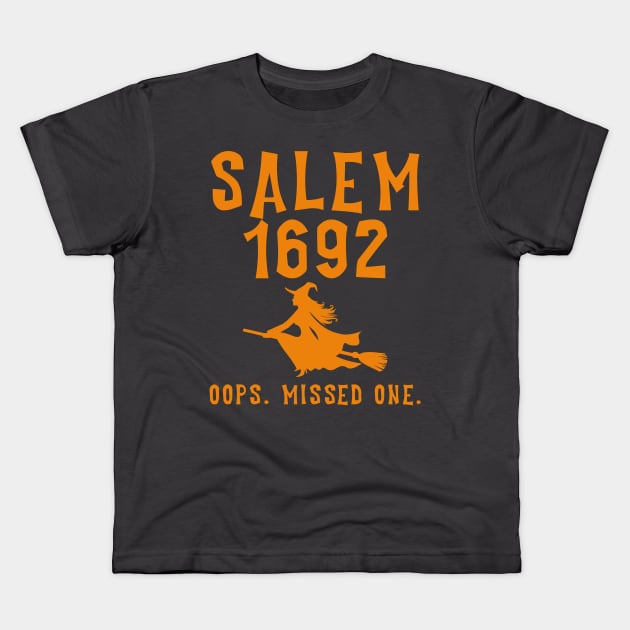 Salem 1692 Kids T-Shirt by Peach Lily Rainbow